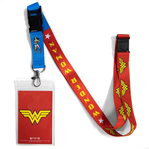 Porte-badge Wonder Woman DC Comics anti-perte avec clip de sécurité détachable