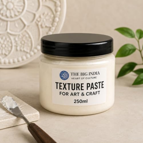 Image of Texture Paste for Art & Craft - 250ml | White Matte Finish | Perfect for 3D Texture Art, Stenciling, and Customizable Art | Ideal for Mixed Media, Canvas, MDF, Wall Art & DIY Projects, acrylic painting