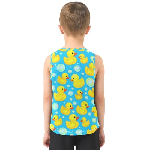 J JOYSAY Rubber Duck Bubble Boys Tank Top Sleeveless Muscle Shirts Quick Dry Kids T-Shirts 3-15T3