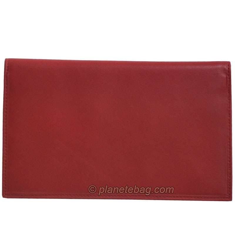 Katana - Porte-chéquier en Cuir - Rouge - 11 x 1 x 19,2 cm - Rouge