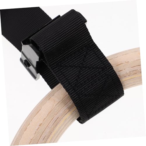 Anillas de gimnasia de madera con hebilla y correas ajustables miniatura 7