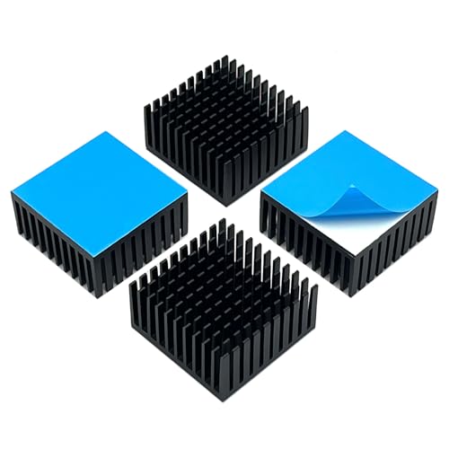 40mm Heatsink Heatsink Aluminum Heatsink, 40x40x20mm+3M8810 Thermal Conductive Adhesive Tape. Suitable for TEC1-12706 Thermal Peltier Module, Peltier Cooler, Stepper Motor Cooling