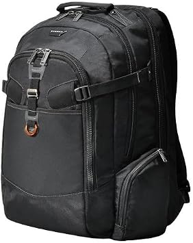 EVERKI Business 120 Laptop Backpack 40L with Rain Cover - Large Compartment Fits Up To 18.4, Travel Friendly Lightweight Business & Office Bag, 180 Fold-Out Design, Multiple Padded Pockets, Black