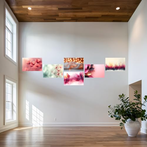 Image of SiddArtify Floral Wall Art Prints Set - Botanical Flower Poster Decor for Living Room Bedroom Office - 12x18 inch Sticker Pack of 6