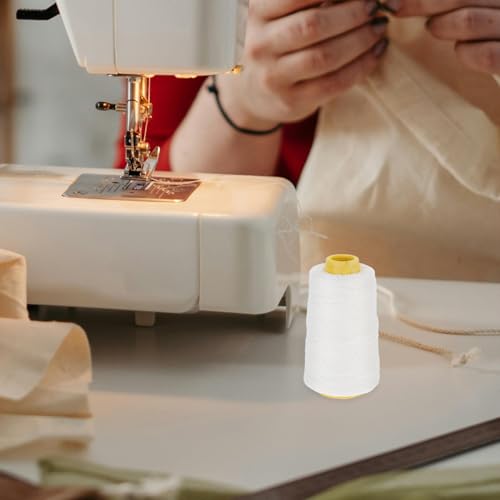 Hilo de costura de nailon resistente para cuero, lona y encuadernación, blanco, bobina de 300 m, para uso profesional manual y a máquina, para acolchado y manualidades miniatura 5