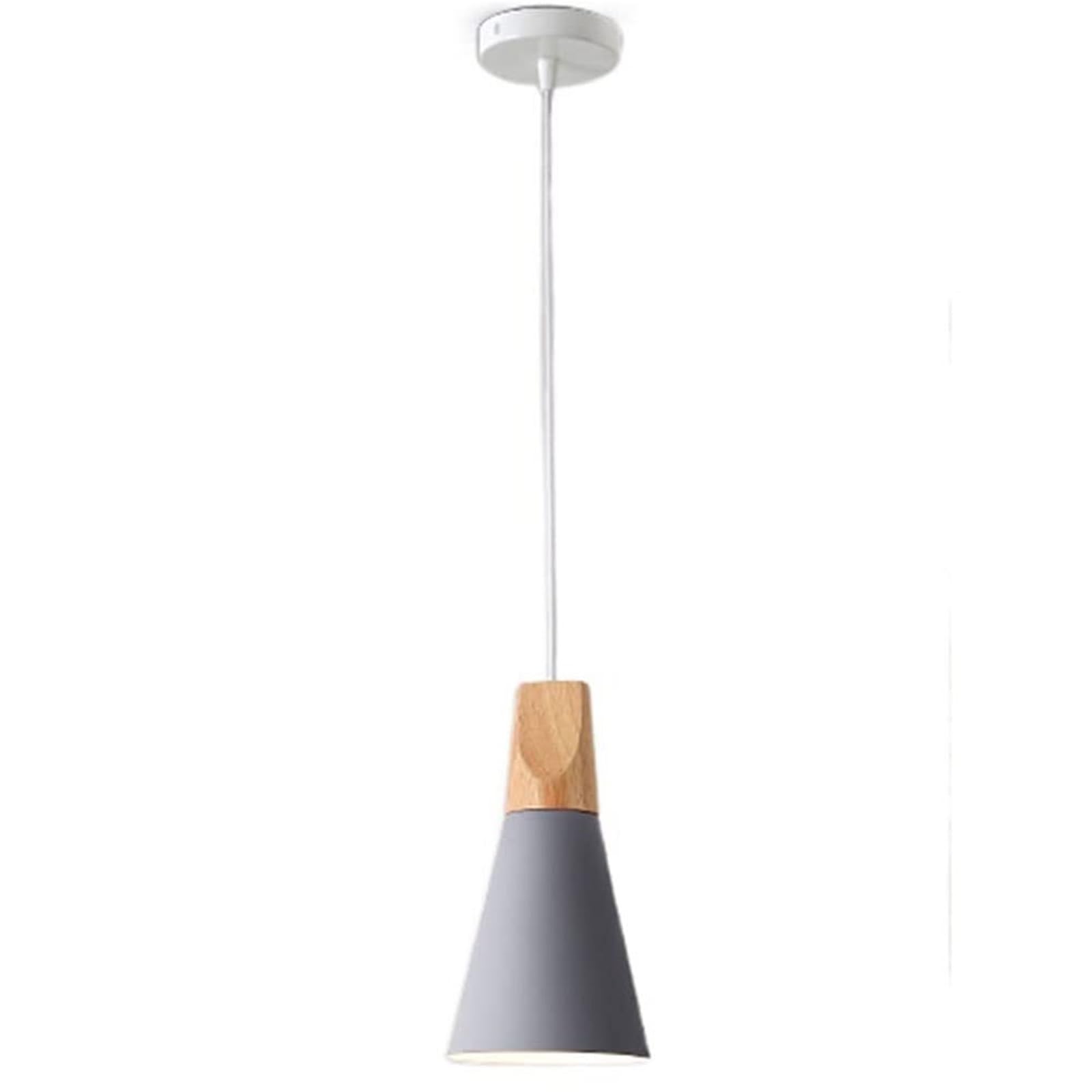 KHUKHU Macaron Color Chandeliers Creative Combination Pendant Shade Nordic Countryside Ceiling Light Personalized Design Light Hanging Lamp, Home Kitchen Island Pendant Light Fixture(Grey,5.5in)