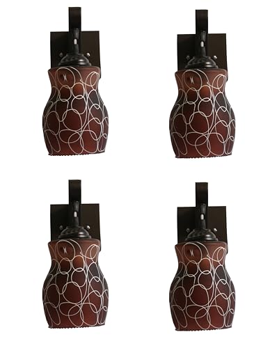 Image of Modern Decorative Designer Wall Light Industries for Living Room, Bedroom, Bedside, and Decorative Lighting Indoor Use, Bulb Not Included (Brown Barel, 4)
