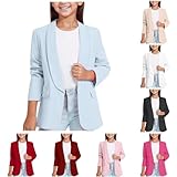 Mädchen Blazer langärmelig Mädchen Lange Ärmel Schuluniform Kinder Cardigan Anzugjacke vorne offen Innentasche für Kinder
