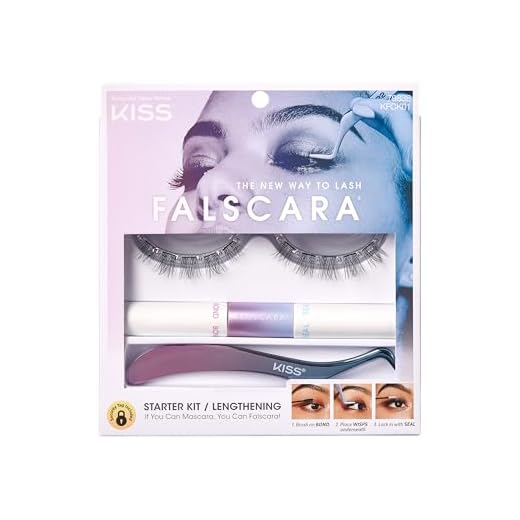 KISS 1-kfck01c Falscara Eyelash Extensión De Pestañas, color Kit De Inicio 01