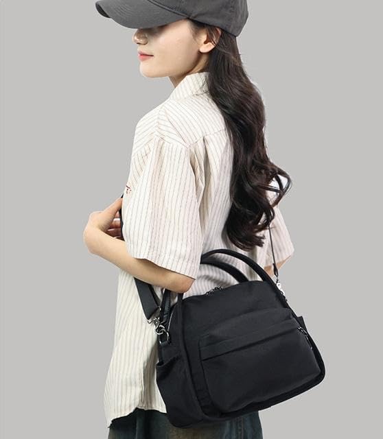 Nylon Crossbody Bag for Women Lightweight Shoulder Hobo Purse Cute Underarm Satchel Casual Commute Top Handle Tote Handbag - Image 2