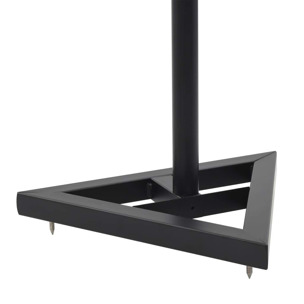 Set di 2 Supporti per Altoparlanti Monitor Studio in Acciaio Nero, Base Triangolare Stabile con Ramponi di livellamento e Piedi Gomma, Altezza regolabile tramite perno