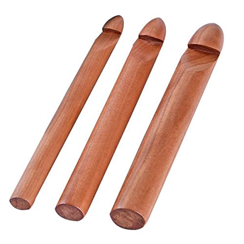 25/20/15Mm Handmade Beach Wood Crochet Hooks, Giant Yarn Hook For Kniiting Gift (25/20/15 Mm) #TOP1