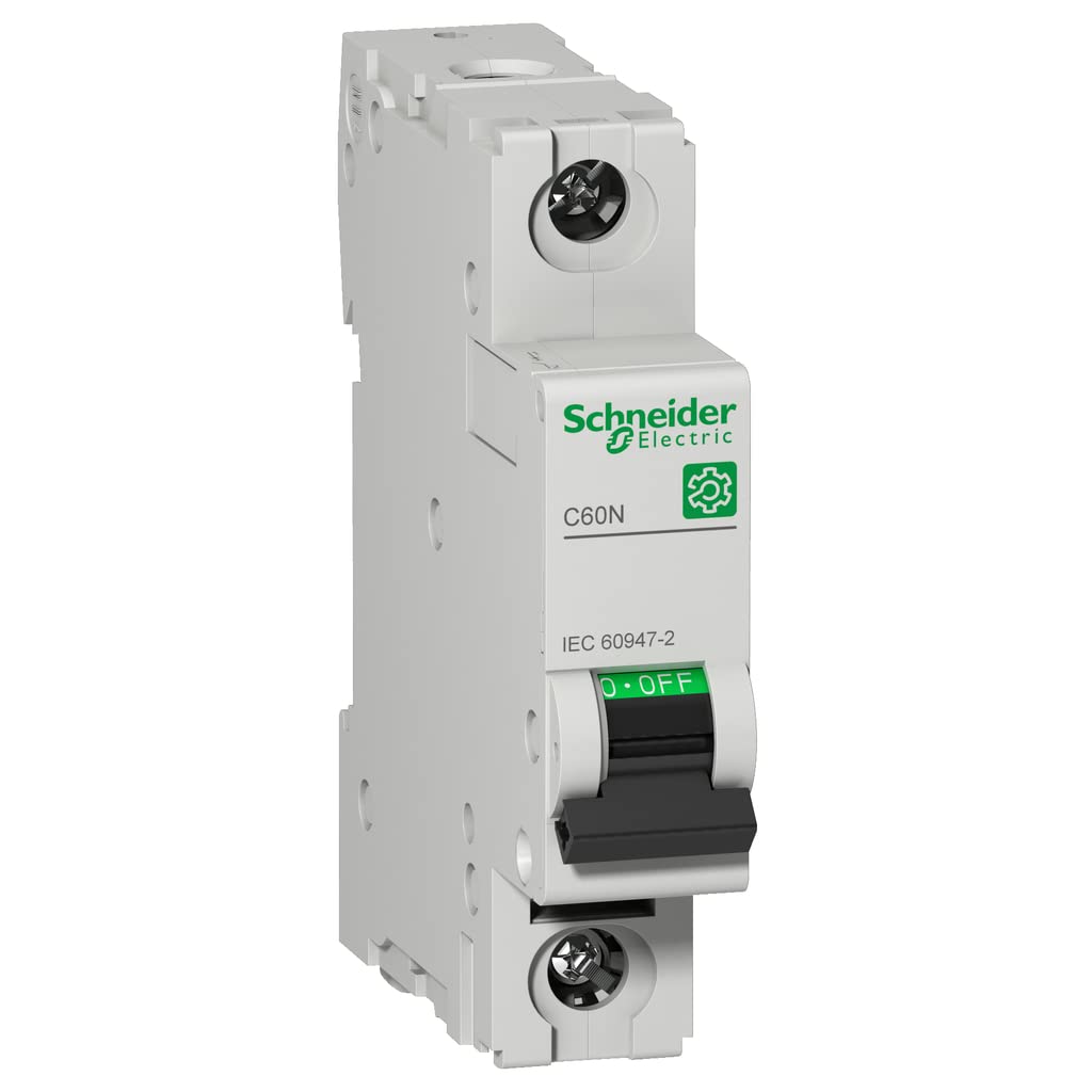 Schneider Electric M9F11116 Multi 9 C60N Interruptor Automático en Miniatura, 1P, 16A, C Curve, 240V, 10kA, 72mm x 18mm x 81mm, Gris