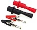 TestHelper AC15 Insulated Test Probe Push On Alligator Clips Crocodile Clamps for Test Leads