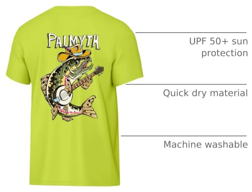 Image of Palmyth Boys Fishing Shirt Short Sleeve UPF 50+ Youth Performance T-Shirt