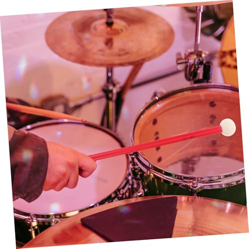 Baquetas de madera de arce con cabezal de fieltro suave para timbal y batería, accesorios para percusión miniatura 5