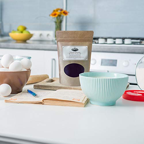 Cabernet Sauvignon Wine Flour /Wine Powder Made 100% From Grape Skins And Seeds Grown In Ny Wine Region- Gluten Free Flour Rich In Antioxidants, Protein & Fiber- Use To Add Flavor, Nutrition And Color #TOP4