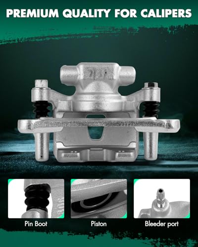 Image of SCITOO 19B2933 Rear Left Disc Brake Caliper w /Bracket Fit For Mitsubishi For Endeavor 2004-2008 2010-2011, Single Piston