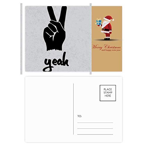 Cartes postales Père Noël de collection, papeterie créative hivernale avec motif ciseaux
