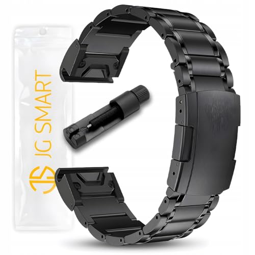 JG Smart BRANSOLETA PASEK kompatybilny z Garmin FENIX 5X 6X PRO 7X PRO 8 51mm SOLAR - TYTANOWA