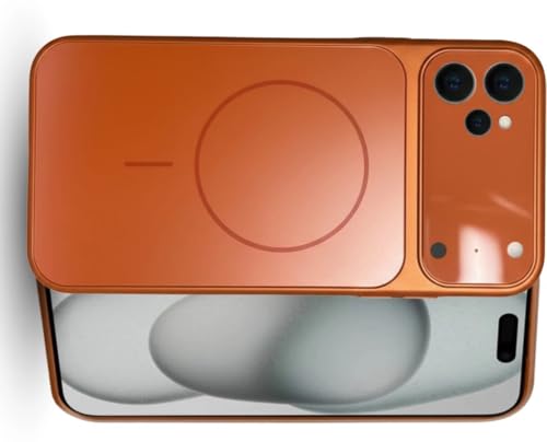 Image of for iPhone 11 |Convert to 17 pro /17 Pro Max Style Premium Back Glass Magsafe Wireless Charge Converter Cover Magnetic Case for iPhone 11 |Convert to 17 pro /17 Pro Max (Orange)