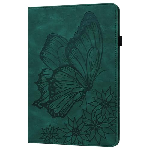 Étui iPad Pro 12.9 2018 vert en cuir à rabat papillon