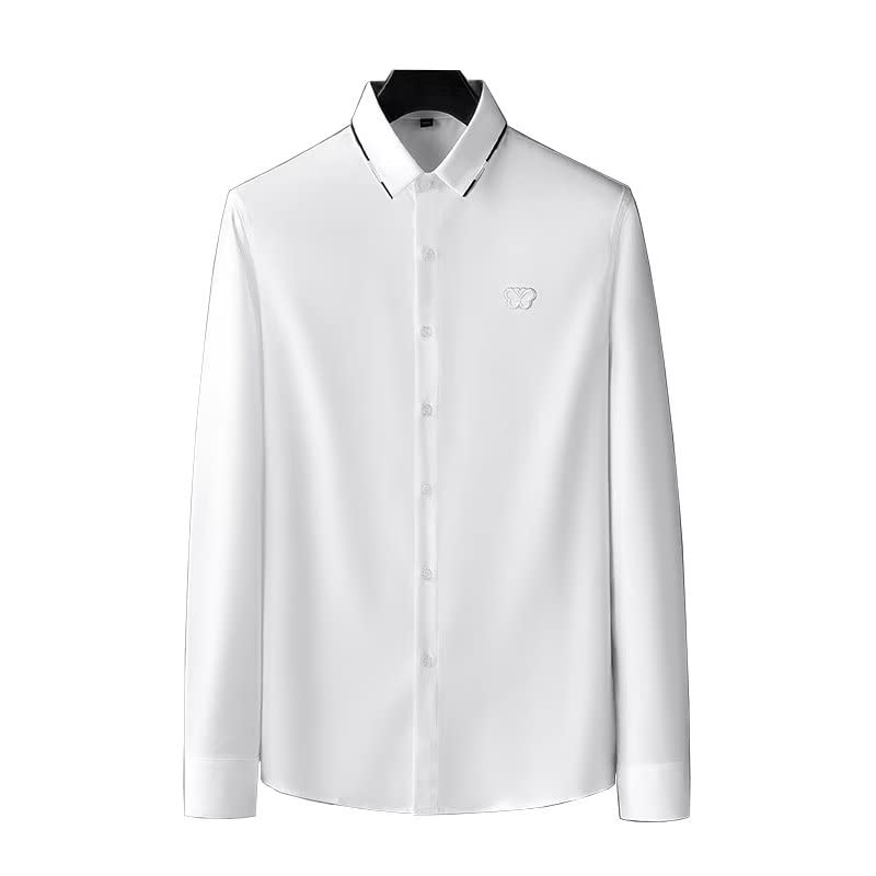 Untucked Shirts for Men Stretch Anti-Wrinkle Shirt Casual Button Down Long Sleeve 12