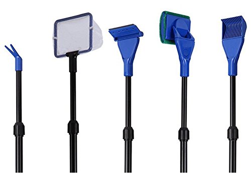Fablcrew - Kit di pulizia 5 in 1 per acquario