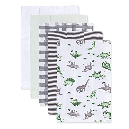 Image of Burt's Bees Baby - Burp Cloths, 5-Pack Extra Absorbent 100% Organic Cotton Drool Cloths