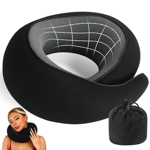 Travel Pillow uses Memory Foam to Support Neck Comfort, car Trave...