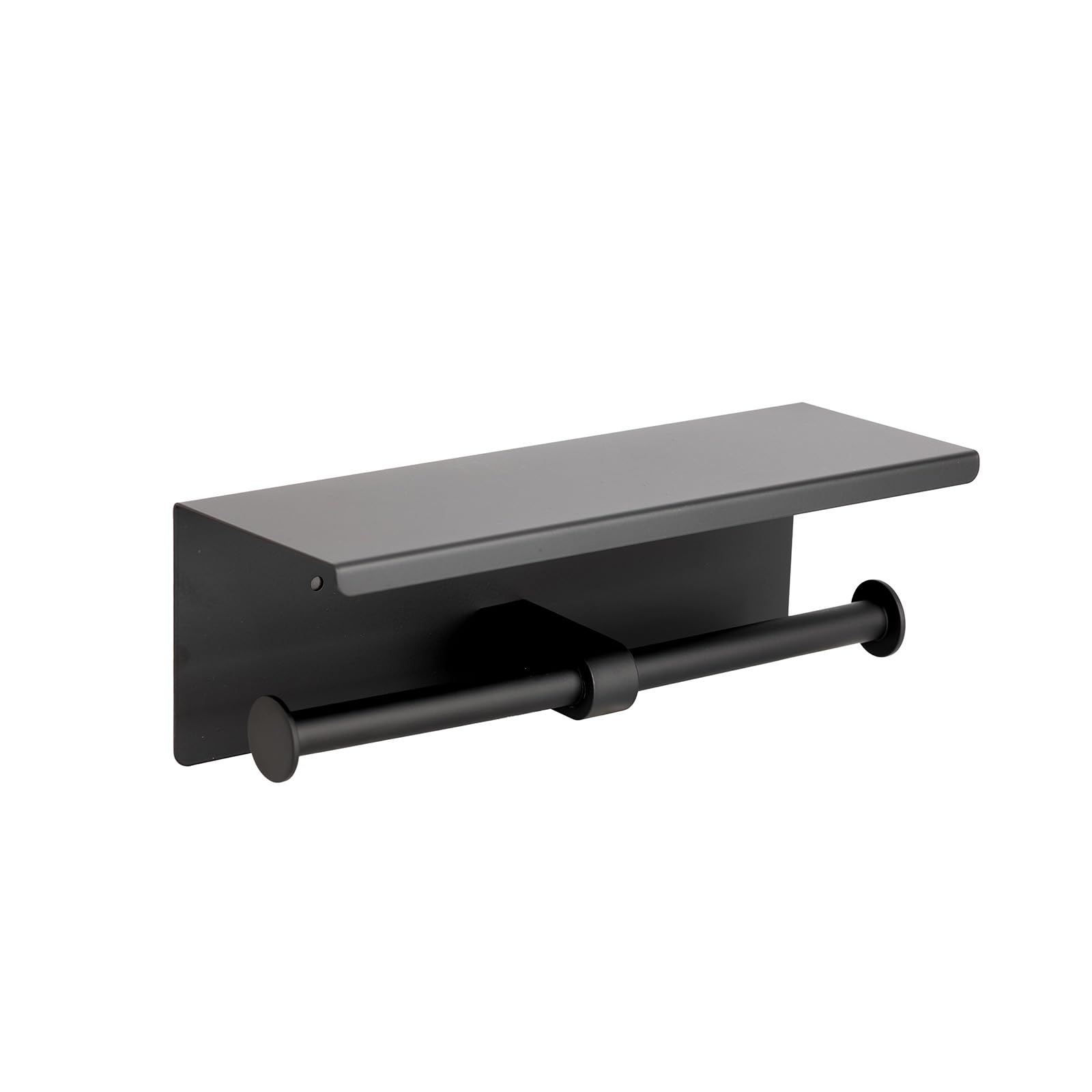 Ibergrif Double Toilet Paper Holder with Shelf, Wall Mounted Roll Holder