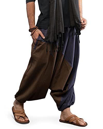 Image of The Veshti Company Stylish Harem Pants for Men's Cotton Hippie Style Baggy Oversized Yoga Pajama Pant