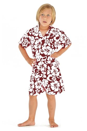 Image of Boys' Aloha Luau Shirt Cabana Set in Signature Prints | 100% Cotton; Button Front Shirt; Signature Tropical Prints; Lightweight Comfort; Vacation Ready