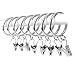 20er Pack Metall Vorhangclips 38mm Vorhangringe mit ClipsRostfreie Vorhangringe Hängende Ringe mit Haken Metall Vorhang Vorhangringe