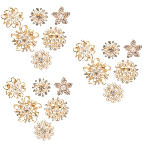 Broche perle artificielle Healvian pour fixer et décorer vos vêtements de mariage en alliage
