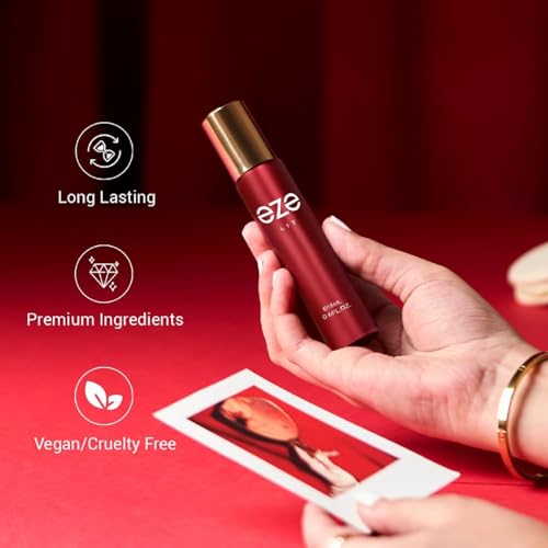 Eze Perfume Elevate Lit Eau De Parfum For Women - 18ml | Long-Lasting Luxury | Raspberry & Sour Cherry Scent | Floral Jasmine & Violet | Warm Musk, Vanilla & Cashmeran Base | Premium Fragrance