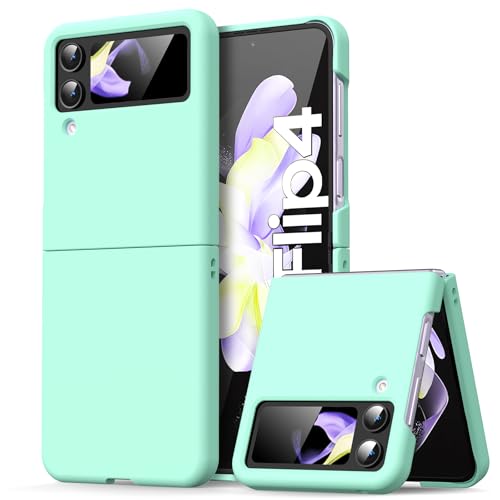 Coque Samsung Galaxy Z Flip 4 5G souple anti-chocs étui silicone vert clair 2022