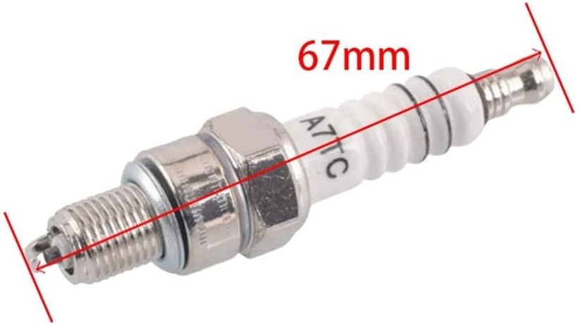 A7TC Motorcycle Scooter Spark Plug Compatible with GY6 GY6125 50cc 70cc 90cc 110cc 125cc 150cc ATV Dirt Bike Go Kart Accessories
