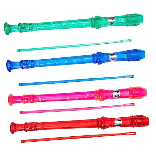 Milisten 4Sets Clarinet Beginner Easy to Play Resin Musical Instrument for Includes Recorders for Classroom Practice
