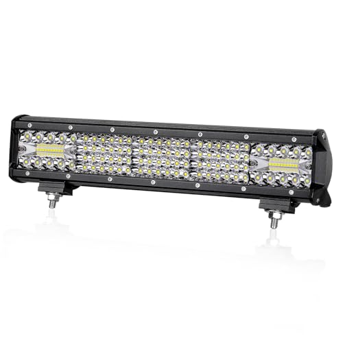 LED Light Bar Niking Auto 15 Inch 336W Quad Row LED Driving Lights Spot Flood Combo Beam Off Road Work Light Fog Lamps Waterproof for Trucks Pickup ATV UTV RZR SUV Boat