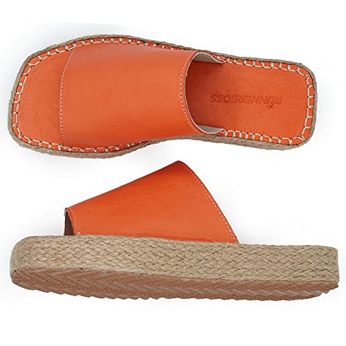 Sandale compensée Bonateks orange 36 amorti optimal et marche stable