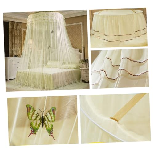 Mosquitera redonda para cama cortina duradera para cunas y dormitorios 8