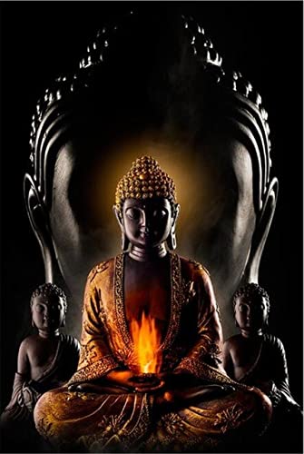 Peinture diamant 5D DIY Bouddha point de croix broderie 70x140