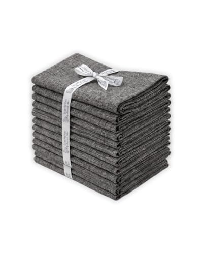 Opiniones de Tela Gris Oxford los mejores 5. 42 Butterflylinens SERVILLETAS DE Tela 42x42 cm Pack de 12 Lavables y Reutilizables (Gris Oxford)