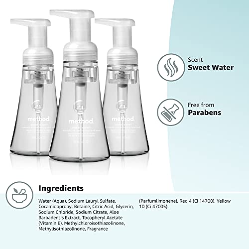 Method Foaming Hand Soap, Sweet Water, Paraben and Phthalate Free, 10 fl oz (Pack of 3) - Image 4