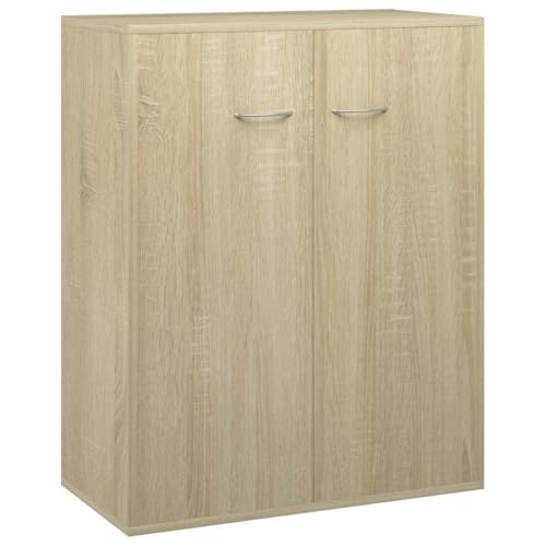 vidaXL Buffet, Meuble de Rangement avec Porte, Armoire de Rangement, Organisateur Salon Salle de Séjour Intérieur, Chêne Sonoma Bois d’Ingénierie