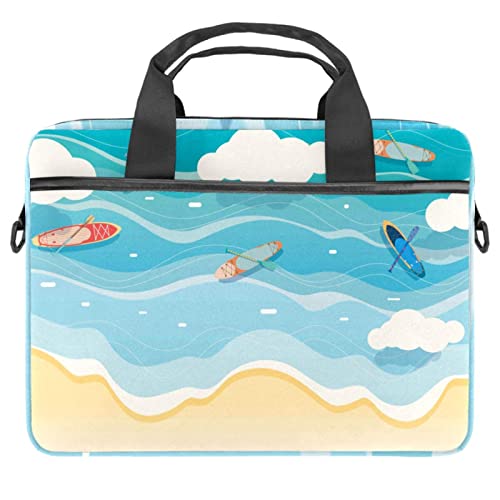 Sacoche ordinateur portable 13.3 housse bandoulière PC 14.5 pouces vert menthe