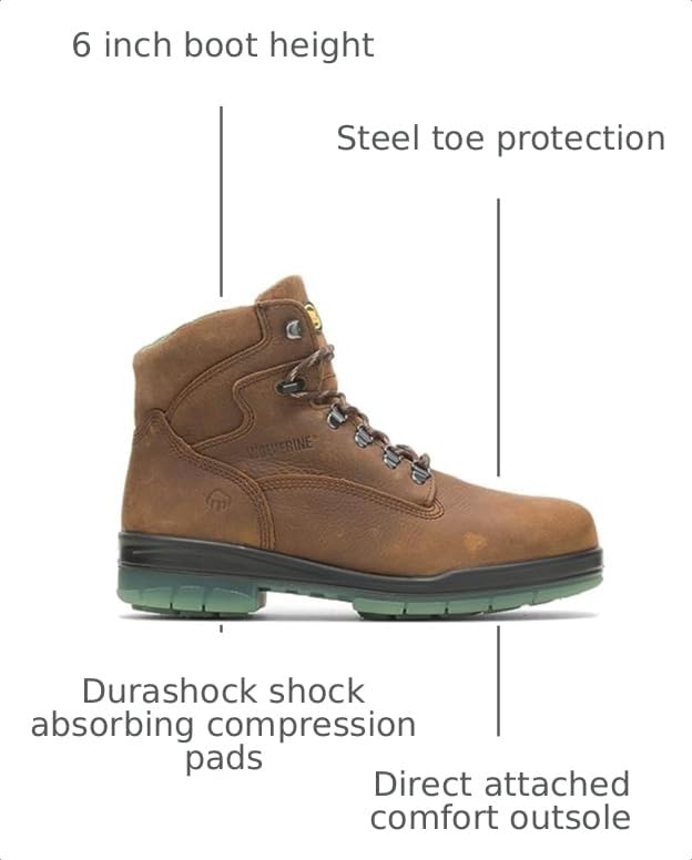 Image of Wolverine Men's DuraShocks Ins Steel Toe 6in