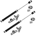 BESTZY 2Pcs 100N Molle a Gas in Lega di Zinco Ammortizzatori A Gas con Viti Gas Porta dell'armadio Pistone a Gas per Ante dei Mobili della Cucina (Nero Opaco)