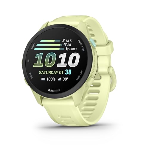 Image of Garmin Forerunner 70, Easy-to-Use GPS Running Smartwatch, Advanced Training Metrics and Recovery Insights, Up to 13 Days of Battery Life, Citron